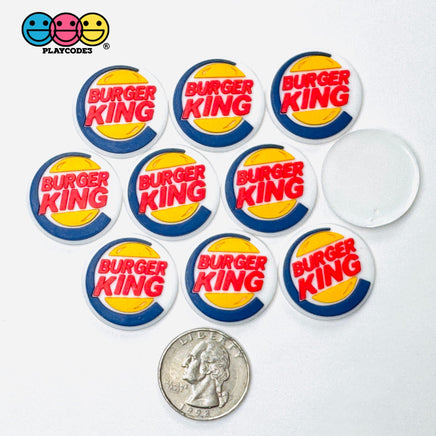 Shoe Charms WITHOUT Buckle Botton Bendable Fast Food Burger Flatback Cabochons Slime Supply Fake Backe Decoden 10 pcs