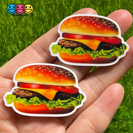 Fast Food Chicken Nuggets Hamburger French Fries Planar Planars Decoden 10Pcs Playcode3 Llc