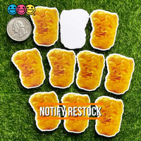 Fast Food Chicken Nuggets Hamburger French Fries Planar Planars Decoden 10Pcs Playcode3 Llc