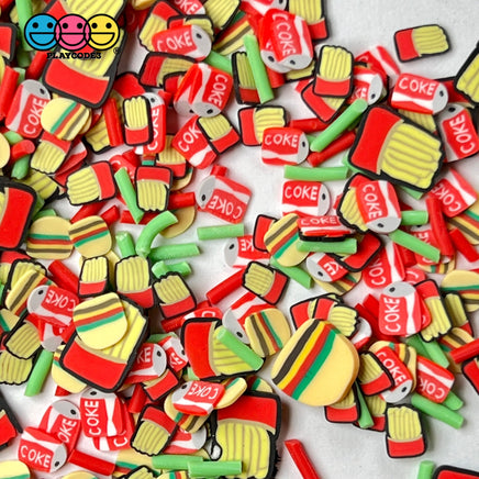 Fast Food For All Fimo Mix Fake Sprinkles Fries Burgers Soda Can Confetti Funfetti Sprinkle
