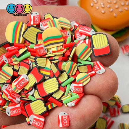 Fast Food For All Fimo Mix Fake Sprinkles Fries Burgers Soda Can Confetti Funfetti Sprinkle