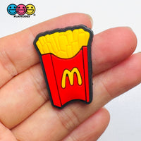 Shoe Charms WITHOUT Buckle Botton Bendable Fast Food French Fries McDonald Flatback Cabochons Slime Supply Fake Backe