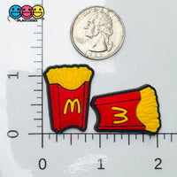 Shoe Charms WITHOUT Buckle Botton Bendable Fast Food French Fries McDonald Flatback Cabochons Slime Supply Fake Backe