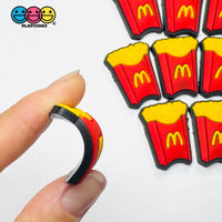 Shoe Charms WITHOUT Buckle Botton Bendable Fast Food French Fries McDonald Flatback Cabochons Slime Supply Fake Backe