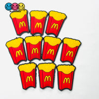 Shoe Charms WITHOUT Buckle Botton Bendable Fast Food French Fries McDonald Flatback Cabochons Slime Supply Fake Backe