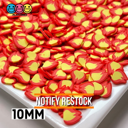 Fire Lit Emoji Fimo Slices Polymer Clay Chicks Flame Fake Sprinkles 10/5Mm 10 Mm / 20 Grams Sprinkle