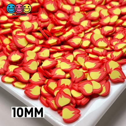 Fire Lit Emoji Fimo Slices Polymer Clay Chicks Flame Fake Sprinkles 10/5Mm 10 Mm / 20 Grams Sprinkle