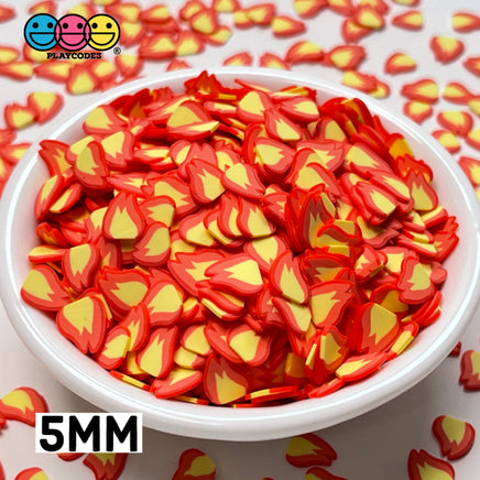 Fire Lit Emoji Fimo Slices Polymer Clay Chicks Flame Fake Sprinkles 10/5Mm Sprinkle