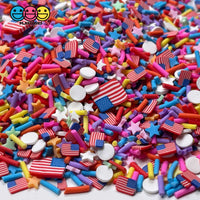 Fireworks 4Th Of July American Flag Stars Fimo Fake Mixed Sprinkles 20 Grams Sprinkle