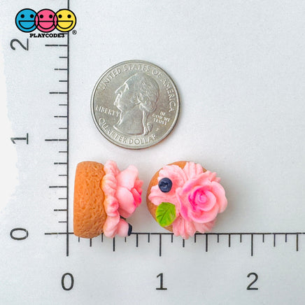 Floral Cake 3D Flatback Cabochons Decoden Charm 5 Pcs Playcode3 Llc