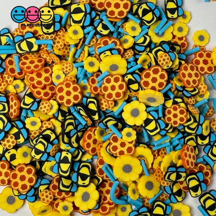Flower Bee Honeycomb Sunflower Spring Summer Kawaii Mixes Fake Clay Sprinkles Decoden Fimo Jimmies