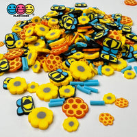 Flower Bee Honeycomb Sunflower Spring Summer Kawaii Mixes Fake Clay Sprinkles Decoden Fimo Jimmies