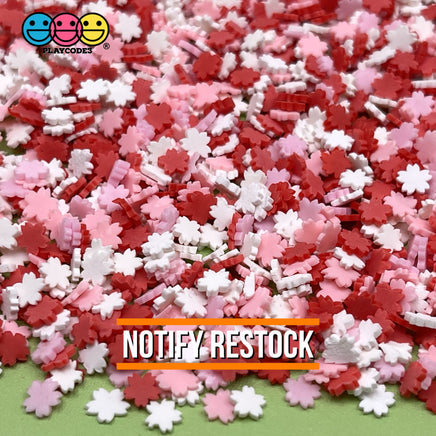 Flower Fake Sprinkles Mix Pink Red White Confetti Decoden Sprinkle