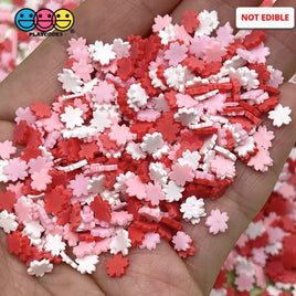 Flower Fake Sprinkles Mix Pink Red White Confetti Decoden Sprinkle