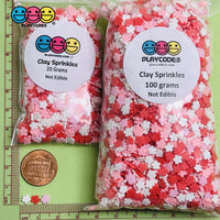 Flower Fake Sprinkles Mix Pink Red White Confetti Decoden Sprinkle