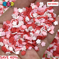 Flower Fake Sprinkles Mix Pink Red White Confetti Decoden Sprinkle