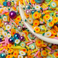 Flower Field With Beads Fake Clay Sprinkles Flowers Decoden Jimmies Funfetti Sprinkle