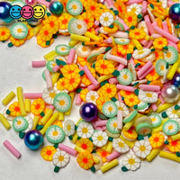 Flower Field With Beads Fake Clay Sprinkles Flowers Decoden Jimmies Funfetti Sprinkle
