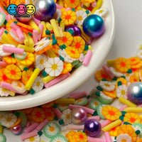 Flower Field With Beads Fake Clay Sprinkles Flowers Decoden Jimmies Funfetti Sprinkle