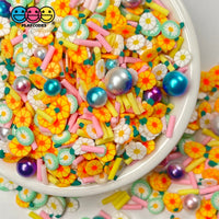 Flower Field With Beads Fake Clay Sprinkles Flowers Decoden Jimmies Funfetti Sprinkle