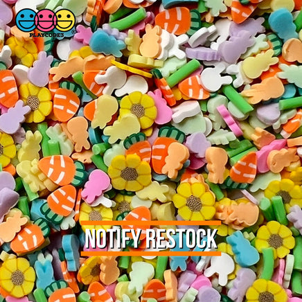 Follow The White Rabbit Mix Fake Sprinkles Faux Peeps Carrots Kawaii Confetti Funfetti 20 Grams