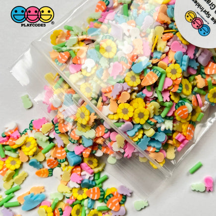 Follow The White Rabbit Mix Fake Sprinkles Faux Peeps Carrots Kawaii Confetti Funfetti Sprinkle