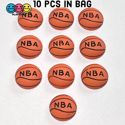 Football Basketball Soccer Ball Flatback Charms Cabochons Sports Decoden Plastic Resin 10 Pcs Charm