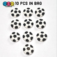Football Basketball Soccer Ball Flatback Charms Cabochons Sports Decoden Plastic Resin 10 Pcs Charm