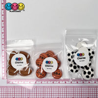 Football Basketball Soccer Ball Flatback Charms Cabochons Sports Decoden Plastic Resin 10 Pcs Charm