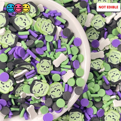 Frankensteins Monster Bone Chills Fimo Mix Fake Clay Sprinkles Halloween Funfetti Sprinkle
