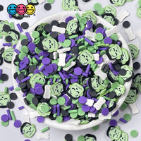 Frankensteins Monster Bone Chills Fimo Mix Fake Clay Sprinkles Halloween Funfetti Sprinkle
