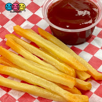 French Fries Large Realistic Imitation Fake Fast Food Chips Fried Potato Life Like Bendable Plastic
