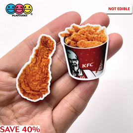 Fried Chicken Leg Kfc Bucket Planar Fast Food Decoden 10Pcs