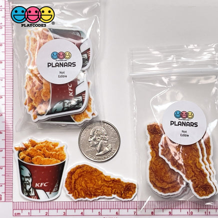Fried Chicken Leg Kfc Bucket Planar Fast Food Decoden 10Pcs