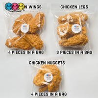 Fried Chicken Legs Wings Nuggets Fake Food Not A Toy Realistic Imitation Life Like Solid Plastic