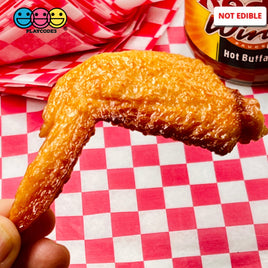 Fried Chicken Wings Fake Food Not A Toy Realistic Imitation Life Like Solid Plastic Resin 3 Pcs