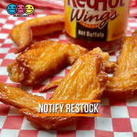Fried Chicken Wings Fake Food Not A Toy Realistic Imitation Life Like Solid Plastic Resin 3 Pcs