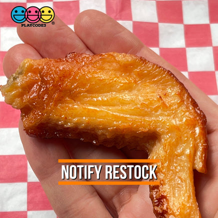 Fried Chicken Wings Fake Food Not A Toy Realistic Imitation Life Like Solid Plastic Resin 3 Pcs