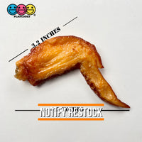 Fried Chicken Wings Fake Food Not A Toy Realistic Imitation Life Like Solid Plastic Resin 3 Pcs