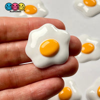 Fried Eggs Flatback Charms Egg Yoke Fake Food Breakfast Cabochons Decoden 10 Pcs Charm