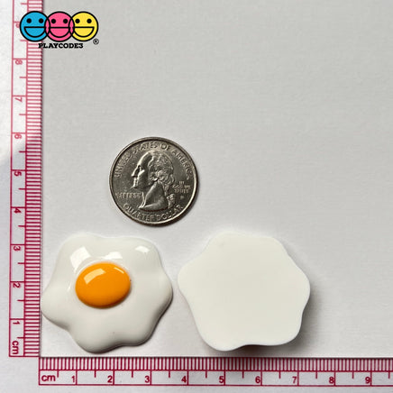 Fried Eggs Flatback Charms Egg Yoke Fake Food Breakfast Cabochons Decoden 10 Pcs Charm