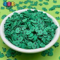 Frog Face Smiling Green Fimo Slices Fake Clay Sprinkles Decoden Jimmies Funfetti Sprinkle