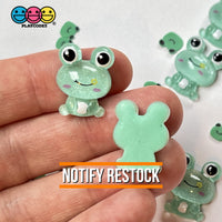 Frog Flatback Mini Charms Glitter Cabochons Frogs Decoden 10 Pcs Charm