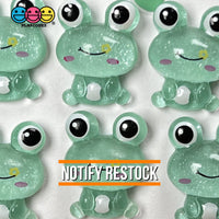 Frog Flatback Mini Charms Glitter Cabochons Frogs Decoden 10 Pcs Charm