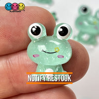 Frog Flatback Mini Charms Glitter Cabochons Frogs Decoden 10 Pcs Charm