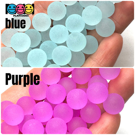 8mm Frosted Bubble Beads 9 colors Slime Supply Cabochons Decoden 125g Charm PLAYCODE3 LLC pastel blue Charm