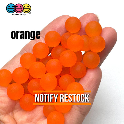 8mm Frosted Bubble Beads 9 colors Slime Supply Cabochons Decoden 125g Charm PLAYCODE3 LLC orange Charm