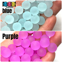8mm Frosted Bubble Beads 9 colors Slime Supply Cabochons Decoden 125g Charm PLAYCODE3 LLC pastel blue Charm