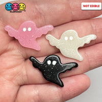 Ghost Glitter Pink White Black Halloween Holiday Flatback Cabochons Decoden Charm 3 Colors 10 Pcs