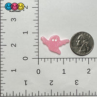 Halloween 3 Colors Ghost Glitter Pink White Black Holiday Flatback Cabochons Decoden Charm 10 Pcs
